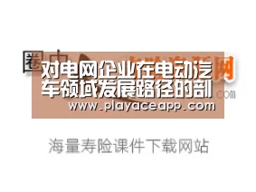 对电网企业在电动汽车领域发展路径的剖析_PA真人(图1) PA真人平台